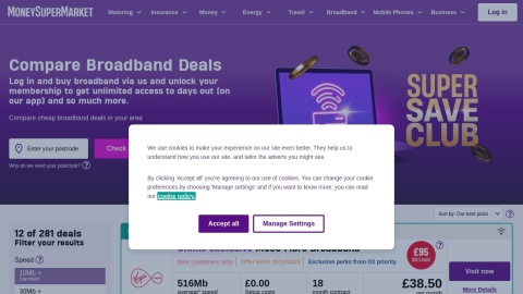 Reviews over MoneySupermarketBroadband