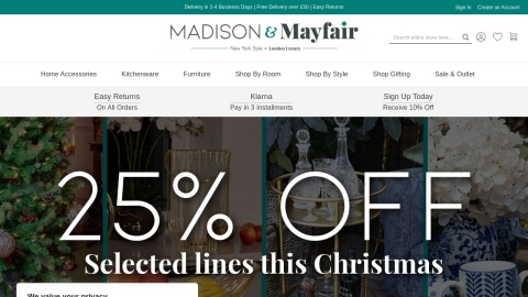 Reviews over MadisonandMayfairHomeware