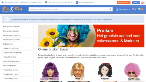 Reviews over Feestpruikenwinkel.nl