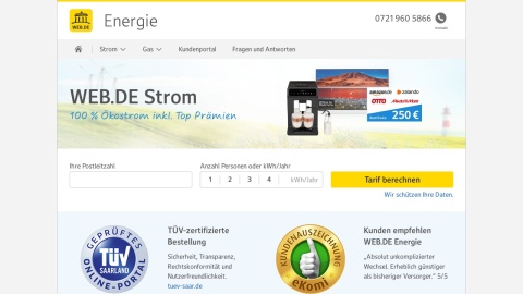 Reviews over WEB.DE Strom