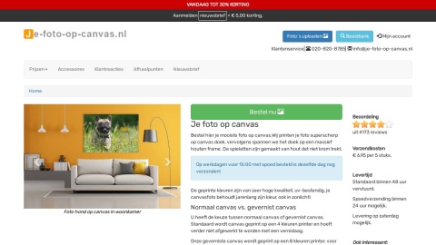 Reviews over Je-foto-op-canvas.nl