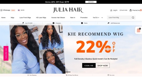 Reviews over JuliaHair